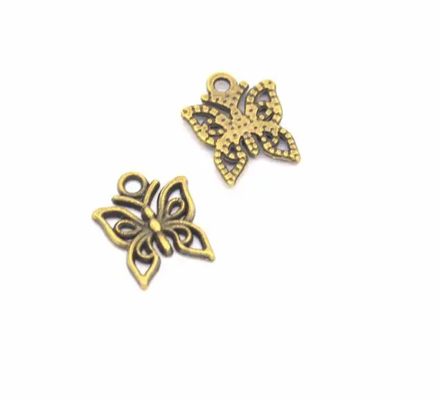 40pcs 14x12mm Alloy Charm Lovely Butterfly Pendant Crafts H1259