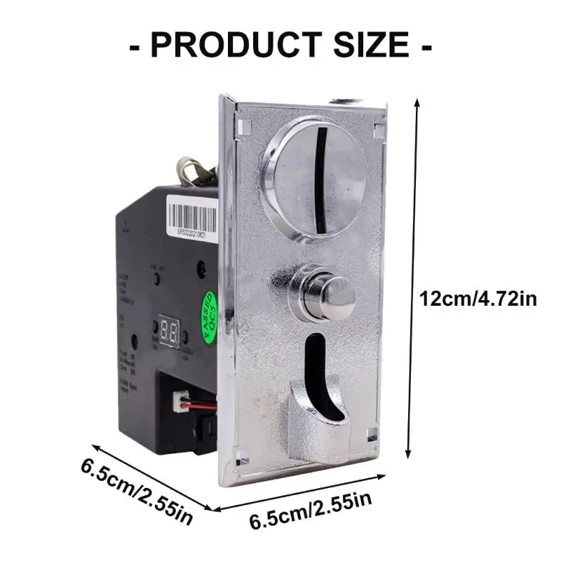 Aceptor moeda arcadas 8 slots moeda ajustáveis aceitadores moedas programáveis D2RC