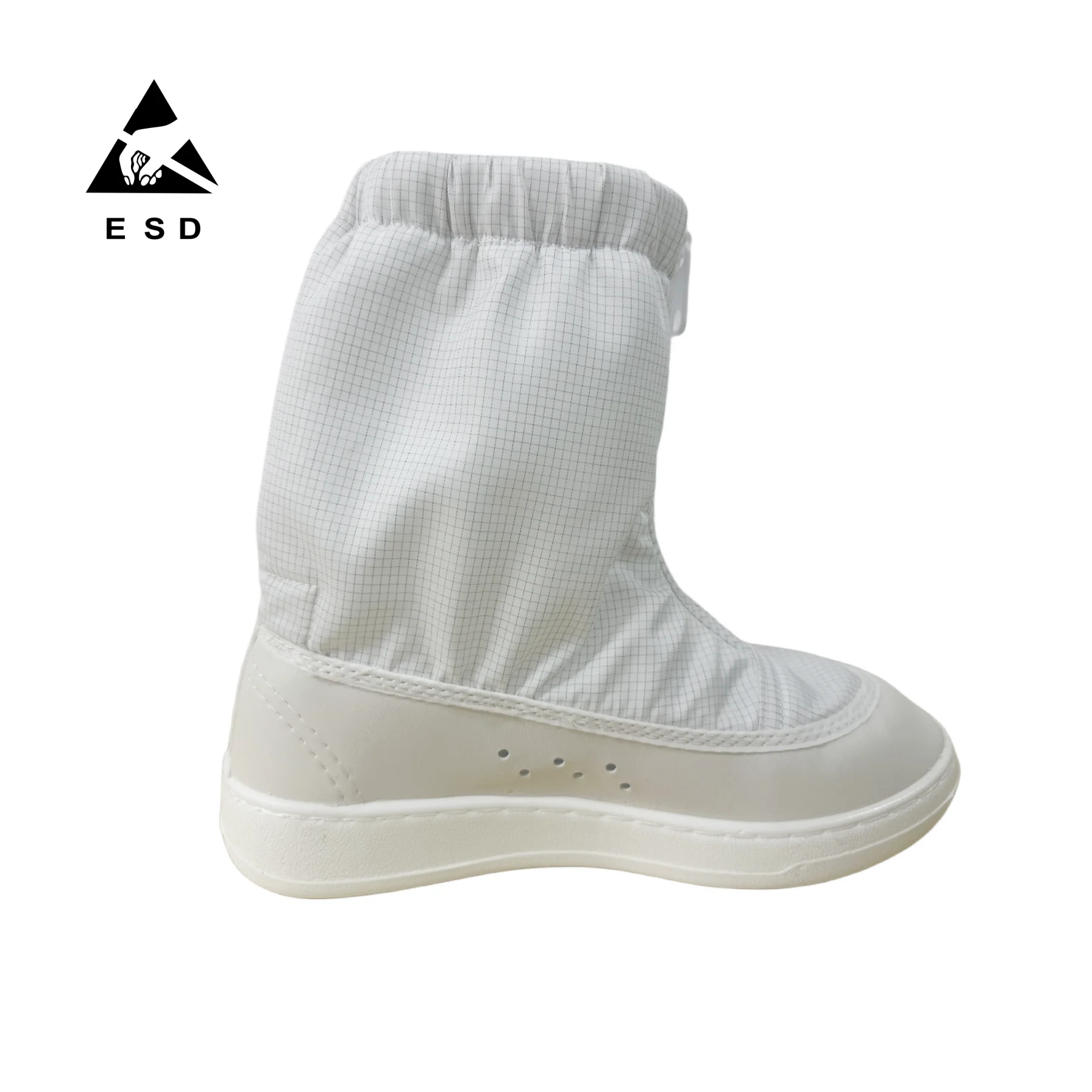 

2 шт., класс 10-1000, подошва из искусственной кожи, белая сетка, антистатическая ткань, ткань с добавлением проводящей проволоки, ESD, безопасные для чистых помещений, без пыли, средние пинетки