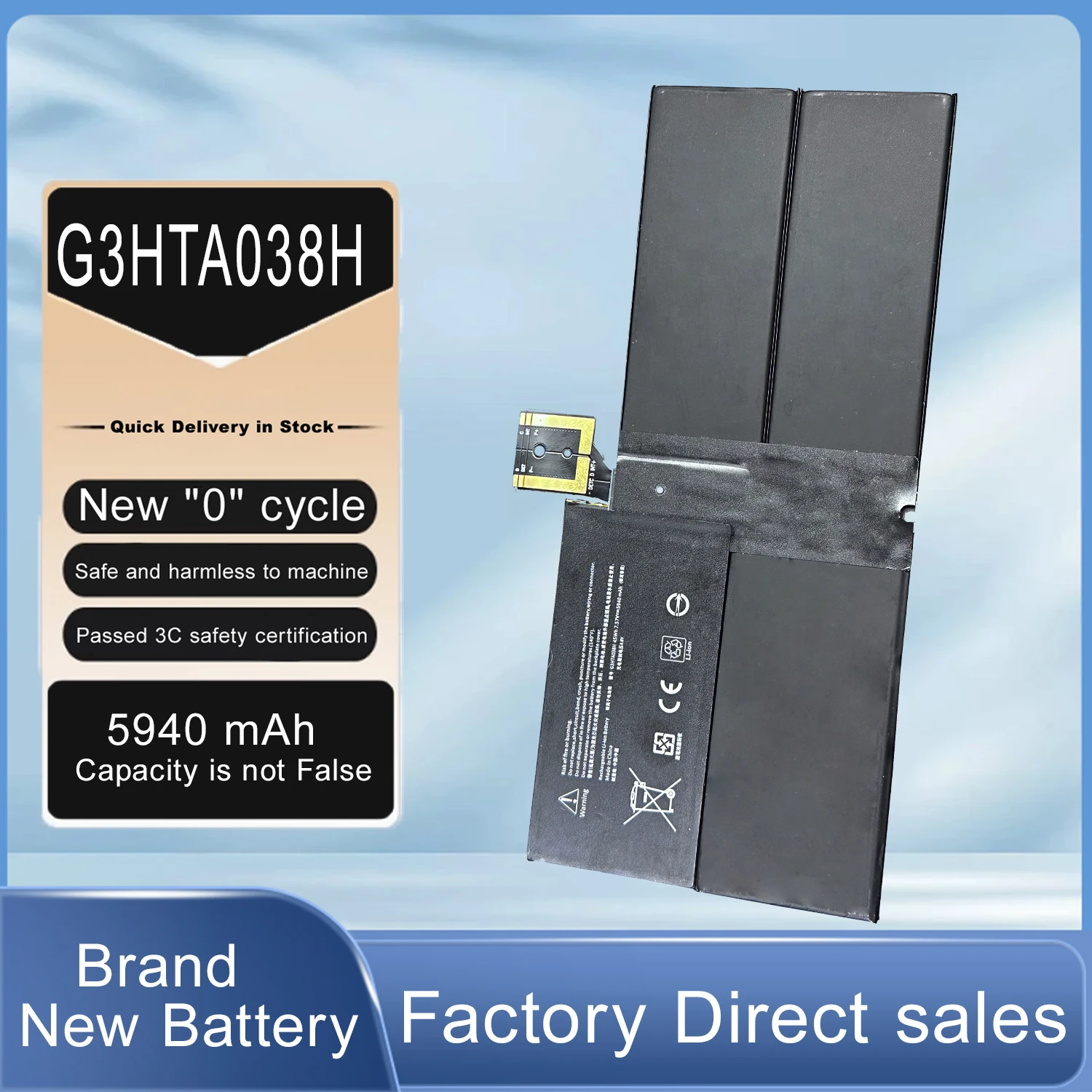 DXT New Laptop Battery G3HTA038H DYNM02 For Microsoft Surface Pro 5 1796 2017 Surfac Pro 6 1807 1809 12.3inch ablet Series i5 i7