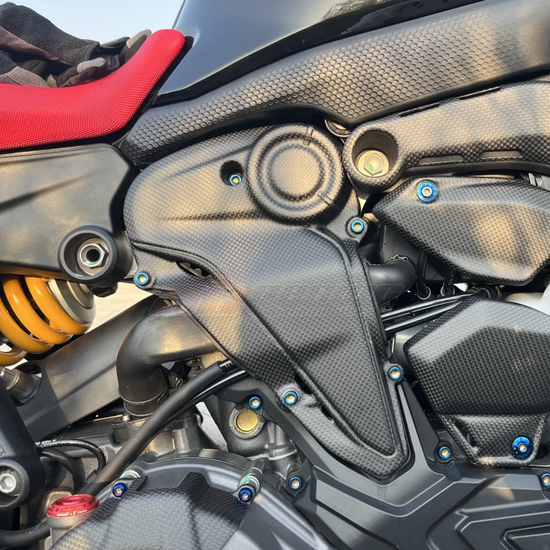 

Engine Cover Protection Trim Fairing Cowling For Monster 950 Stealth 2021-2023 Full Carbon Fiber 100%