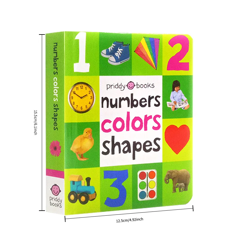 Numbers Colors Shapes Board Book, Visual Development ,  Vocabulary Building, Preschool Literacy Learning, Bedtime Reading Book