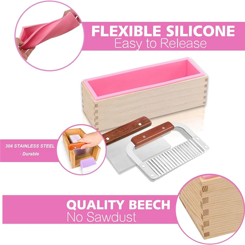 Soap Making Supplies Flexible Rectangular Bread Mold For Soap Making 47 Oz A 1Set