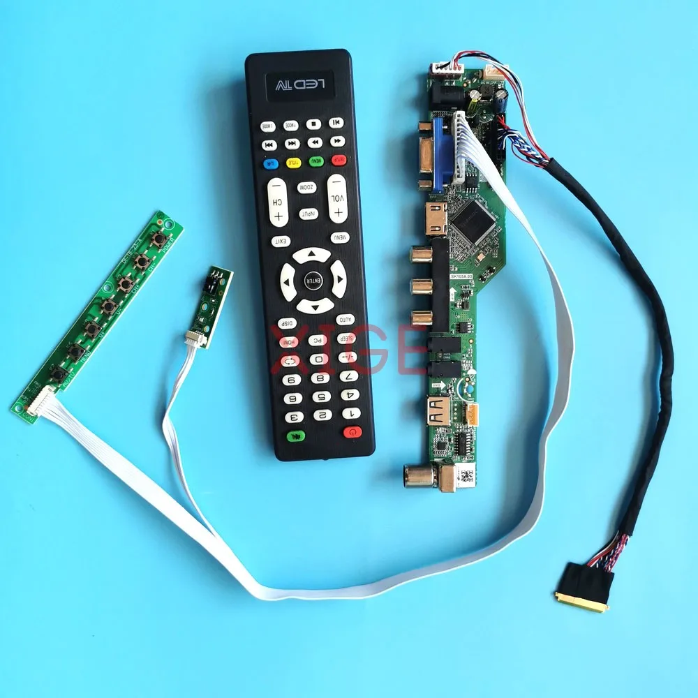 

For LP101WH1-TLA1 LP101WH2-TLA2 Controller Driver Board 1366x768 TV Analog 10.1" USB+AV+VGA+HDMI Laptop Panel LVDS 40Pin DIY Kit