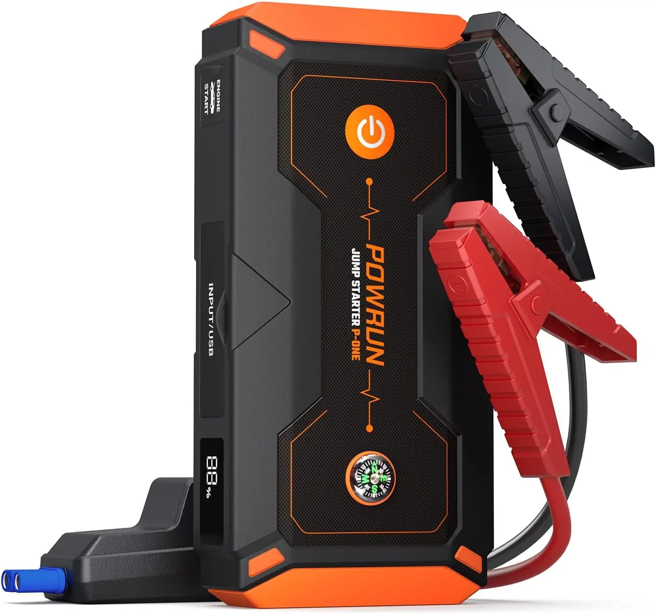 

2000A Portable Jump Starter for Cars up to 8.0L Gas/6.5L Diesel, 12V Battery Pack with Orange Carry Case