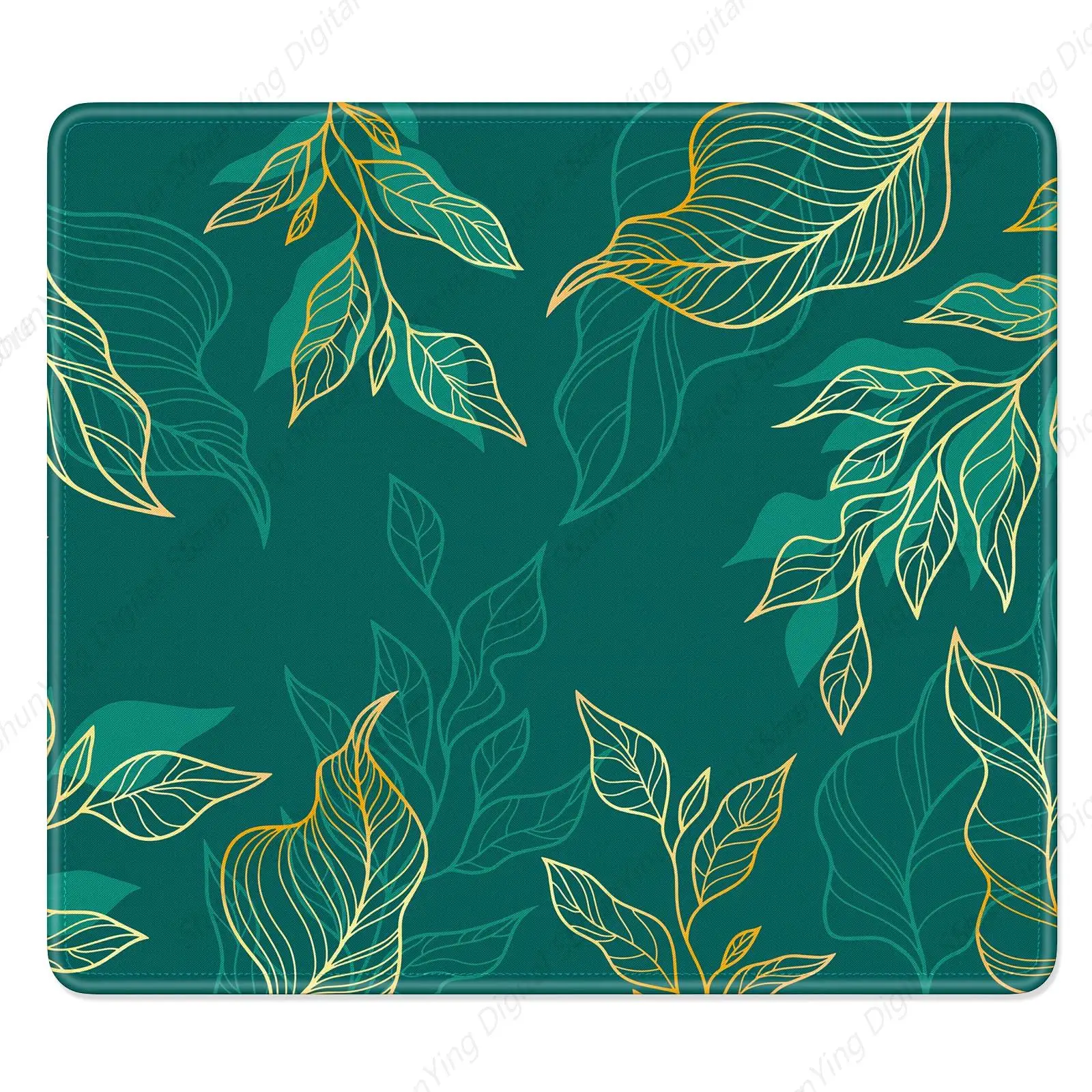 Green Leaf Art Design  Computer Mouse Pad Non Slip Rubber Mouse Pad Suitable For Games Office Laptop Computers 25*30cm