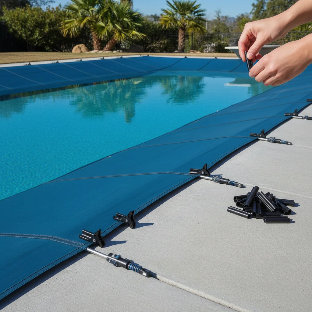 

40/60pcs ABS Swimming Pool Cover Fasteners Clips Heavy Duty Windproof Winter Pool Cover Clamps Winter Windproof Clips 2025 New