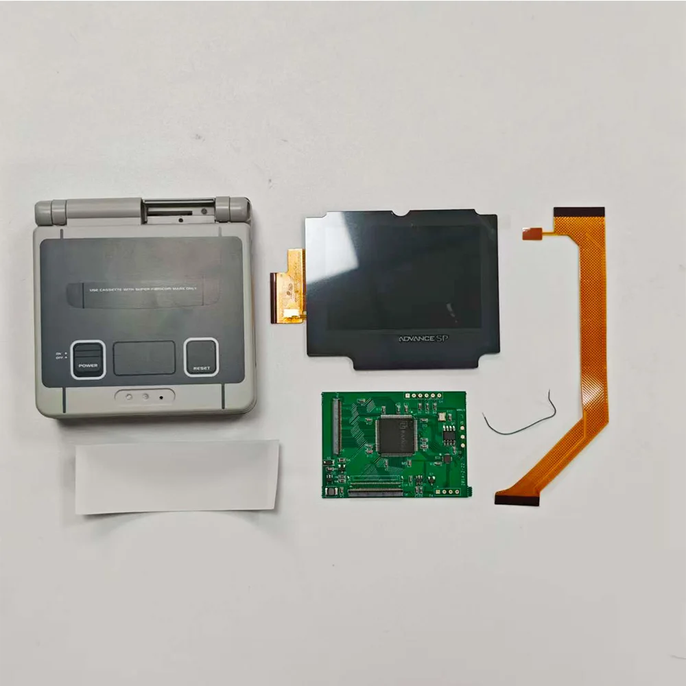 2026 Nowy GBASP IPS LCD 2.9" IPS o wysokiej jasności oraz zestaw obudowy do Gameboy Advance SP — zdjęcie produktu 2
