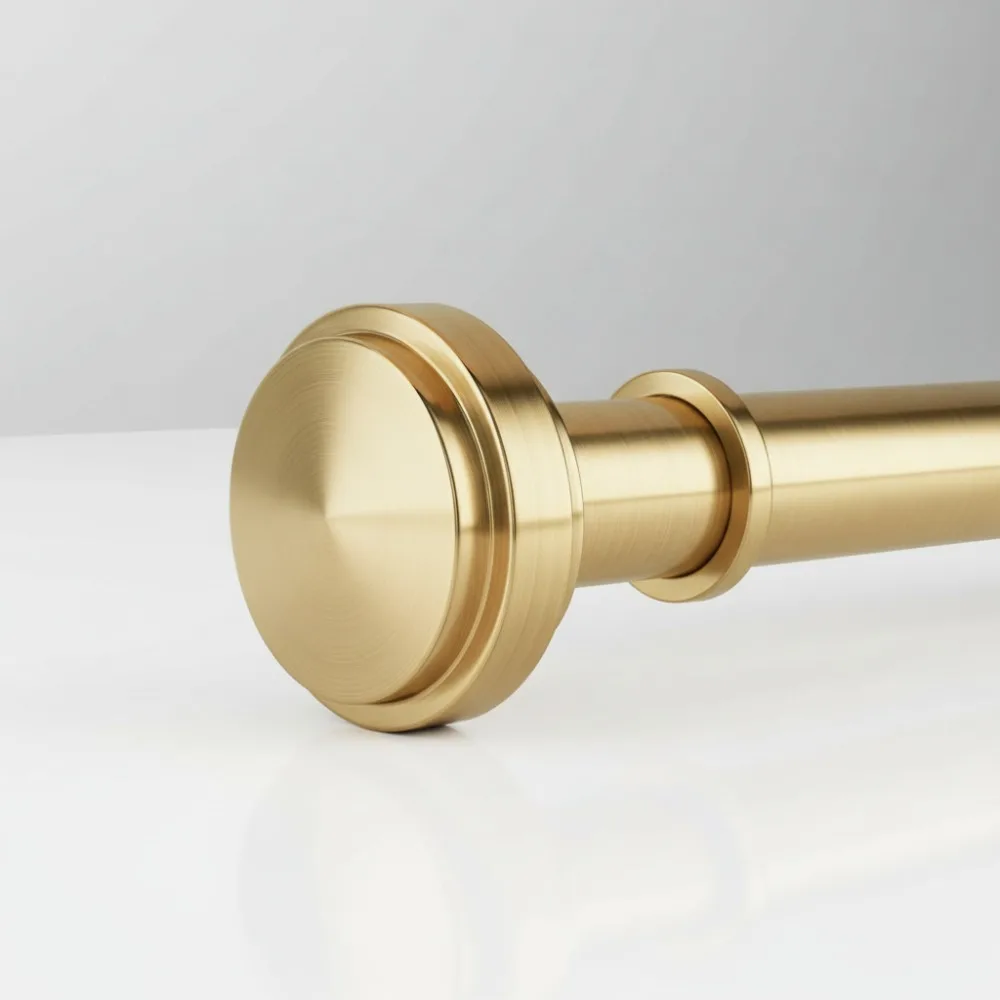 

Adjustable Spring Tension Shower Curtain Rod 36-98 Inch Rustproof Non-Slip No Drill Bathroom Window Patio