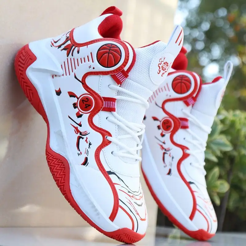 High-Top Sports Shoes Basketball Shoes Men Shoes Wear-Resistant Breathable Boots Training Athletic Outdoor Casual Sneakers Homme