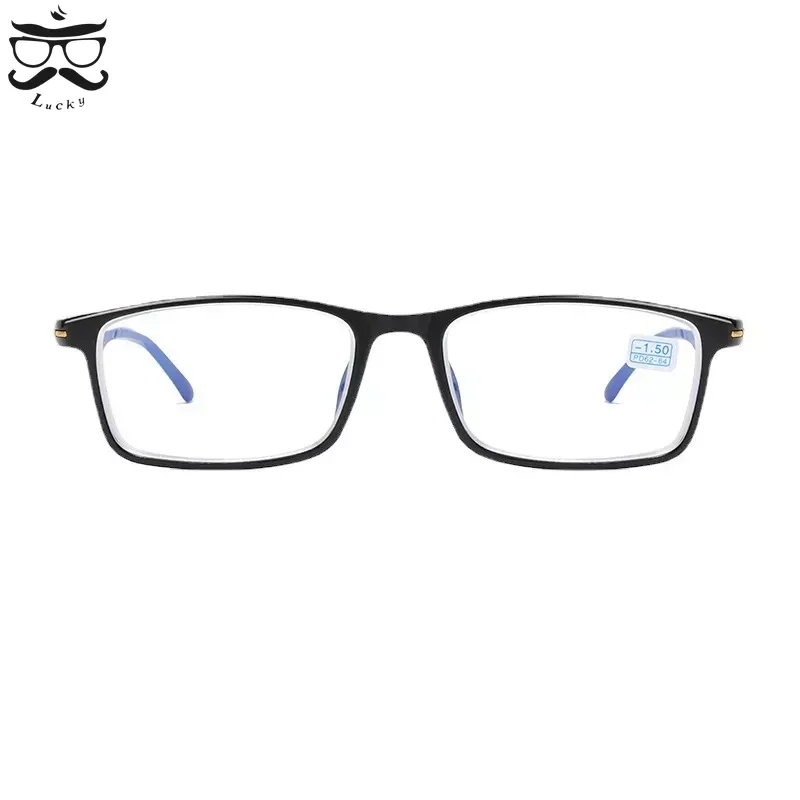 New Finished Black Framed Myopia Glasses Non Deformable Glasses Frame Men and Women High Definition Myopia Glasses0 -50 -400