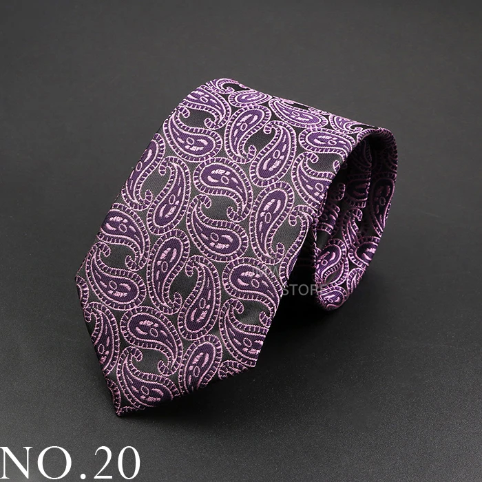 Neue Design Hochzeit Männer Krawatte Grau Braun Grün Paisley Blume Krawatten Männer Business Dropshipping Bräutigam Kragen Zubehör Geschenk – Detail 20