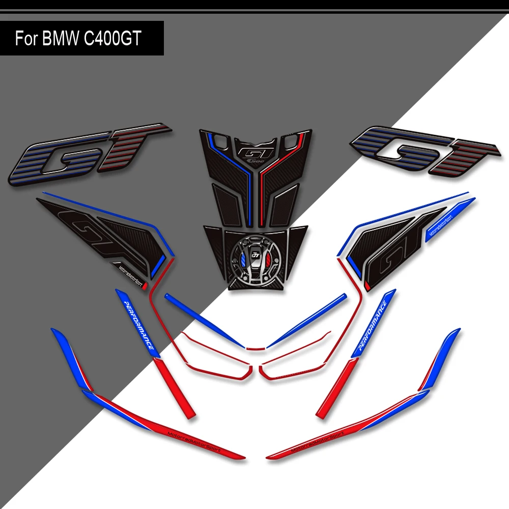 ل BMW C400GT C 400GT 2025 دراجة نارية ثلاثية الأبعاد راتنجات الايبوكسي جسم السيارة خزان الوقود النفط وسادة ملصقات Tankpad حامي هدية الشارات #6