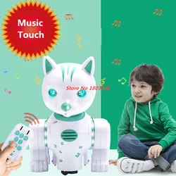 Newest Intelligent RC Robot Cat Infrared Remote Control With Music Lighting Voice Pet Touch Dazzling Dance Singing Toy Kid Gifts