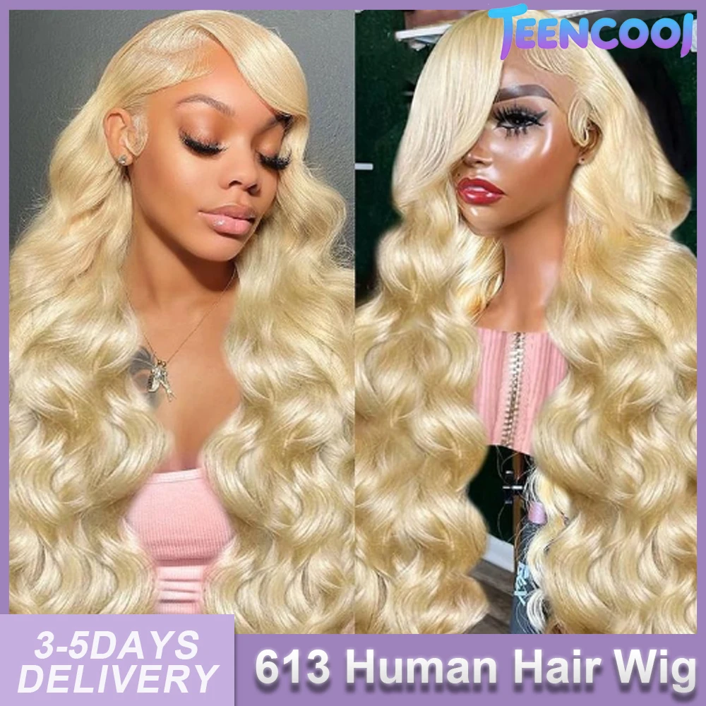 

Парик Body Wave 613 Honey Blonde с HD-кружевом 13x6, прозрачный кружевной фронтальный парик 13x4 из натуральных человеческих волос, 38 дюймов, бразильские парики