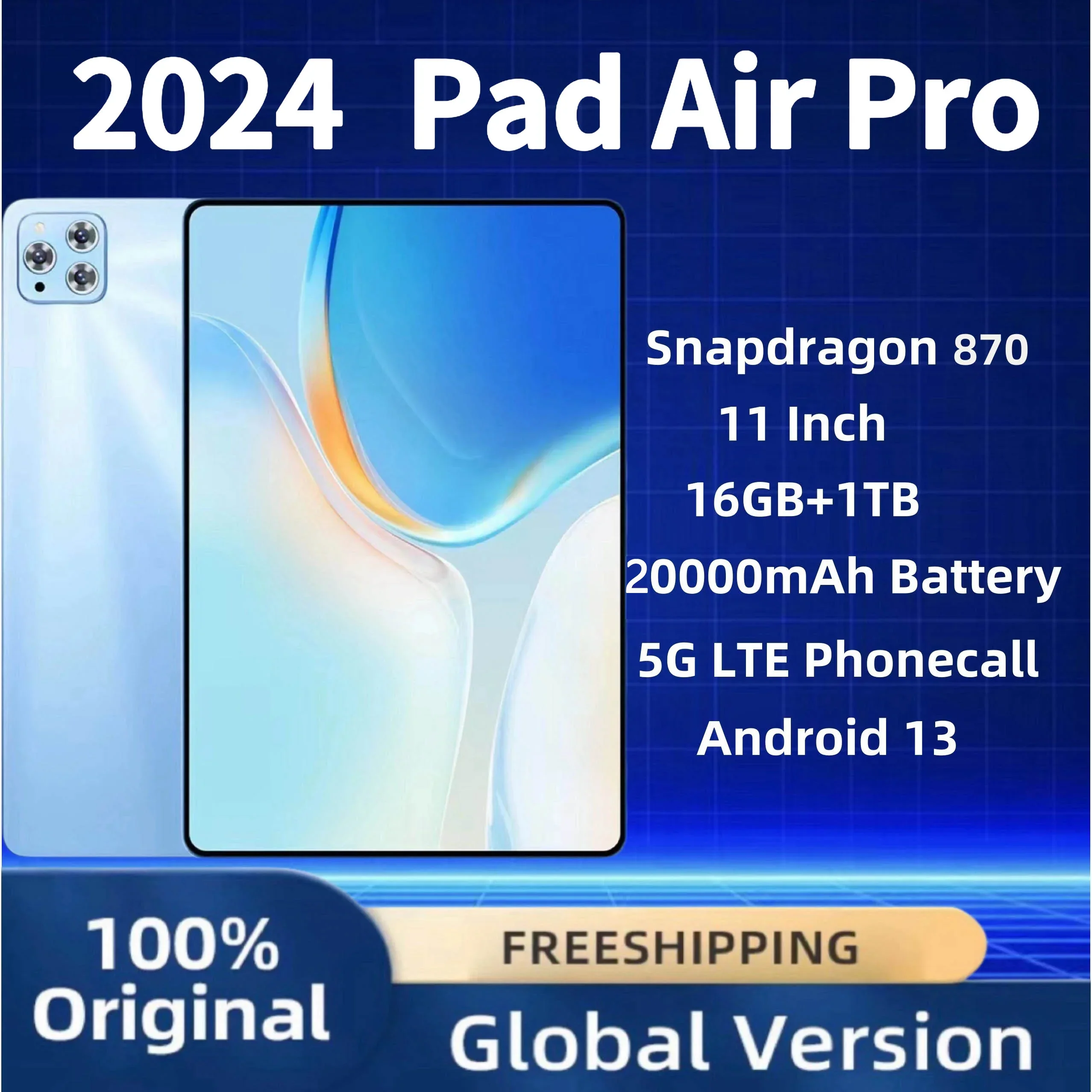 

2024 New Original Tablet IPad Air Pro 16GB 1TB Tablet 10-Core Android 13 Pad Tablet PC Dual SIM 5G Calling Wifi Tablette Android