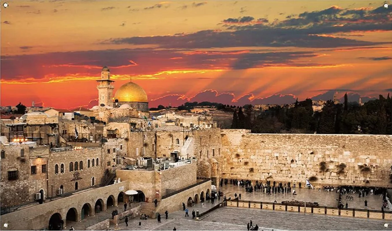 القدس سيتي سكيب صور بوث التصوير خلفية الجدار الغربي ديفيد برج خلفية ل سوكوت روش هاشانا الديكور