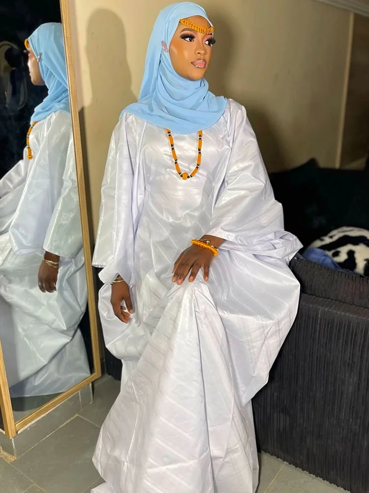 

Bazin Women's Dress - Stylish and Loose-Fitting Abaya for Women, Must-Have Trendy African Dress for Every Fashionista