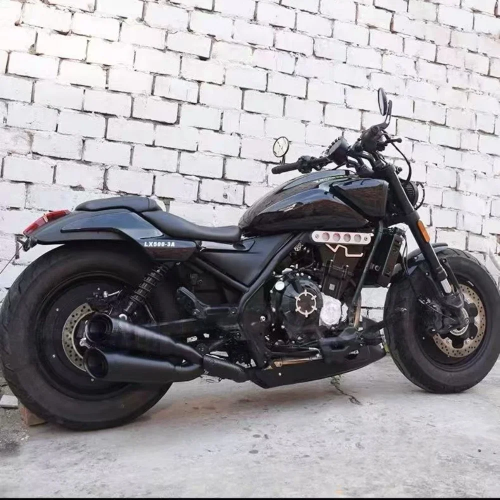 Suitable for VOGE CU525 upgrades to a VH exhaust system with two diagonal outlets, including the tail section and mid-section.