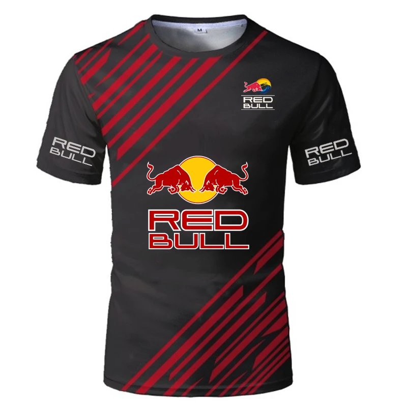 Off-road Men's T-shirt Red Bull Racing T-shirt 3D Print Motorcycle Short Sleeve Oversized Men's T-shirt Motorcycle Men Clothing