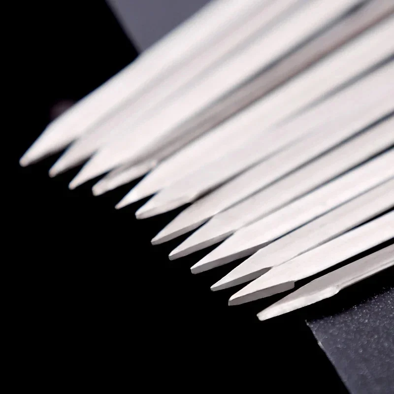 5-25Pcs Outdoor Camping Tools BBQ Skewers Stainless Steel Barbecue Nedle Flat BBQ Needle Stick For Outdoor Cooking Enthusiasts