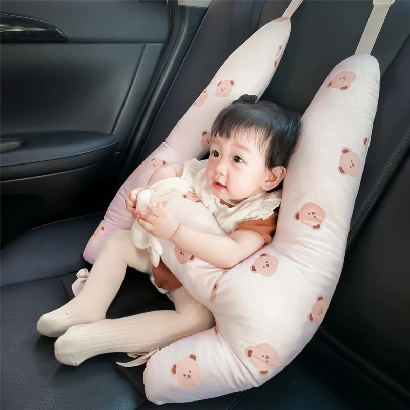 Little Bear Baby Car Fixed Pillow Children Sleeping Multi functional Cushion Shoulder Pad Support Headrest Safety Accessories