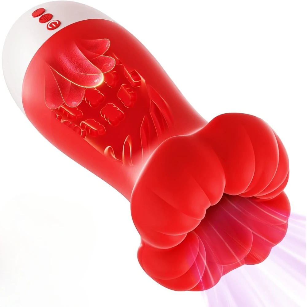 Deep Throat Sucking Male Penis Glans Training stimulator Training Cup Strong Extrusion Automatic Telescopic Oral Sex Masturbator