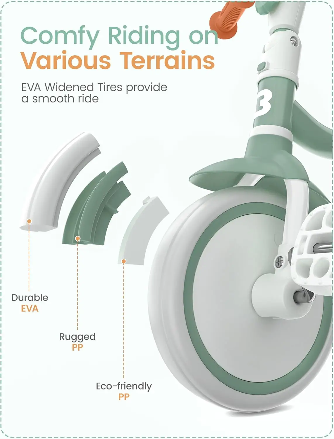 Triciclo para niños pequeños con campana, triciclo para niños de 18 meses a 5 años, triciclo para niños, bicicleta para niños pequeños de 2 a 5 años, triciclo para bebés, regalo