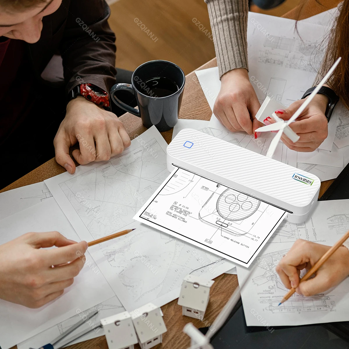 100/200Sheets A4 Portable Thermal Printer Folding Official Thermal Paper 210mm A40 Multipurpose Printing Paper for Office Study