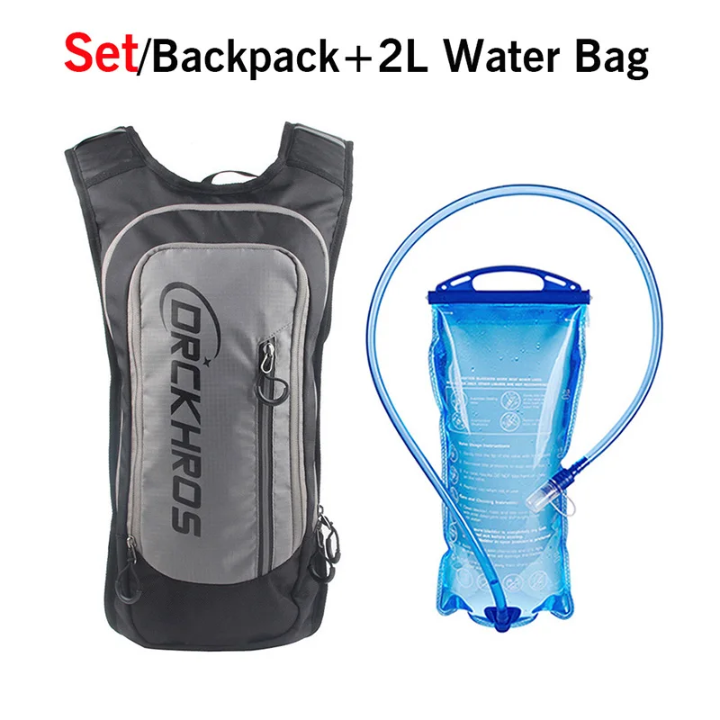 Outdoor Sports Running Water Bag Backpack Bike Riding Hydration Rucksack Hiking Climbing WaterBag Inner Bladder Knapsack 2L Set