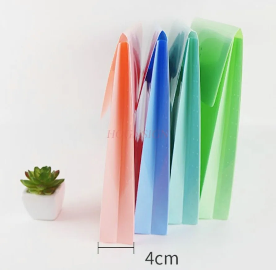 2pcs A4 สีทึบแฟ้มพลาสติกกระเป๋าโฟลเดอร์,เครื่องเขียนนักเรียน,กระดาษสอบวัสดุ sorting กระเป๋าขนาดใหญ่ความจุ