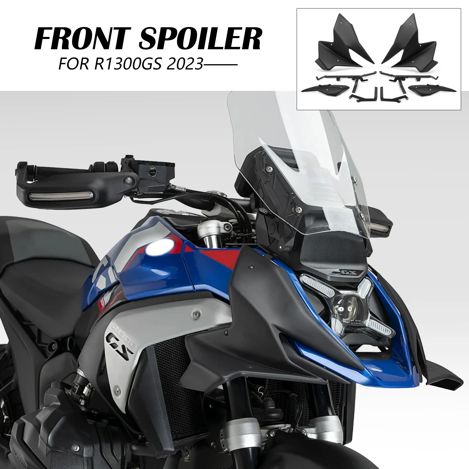 

New Motorcycles Front Spoiler Wind Wing Winglet For BMW R1300GS 2023 2024 2025 2026 Aerodynamic Side Deflector Guard Accessories