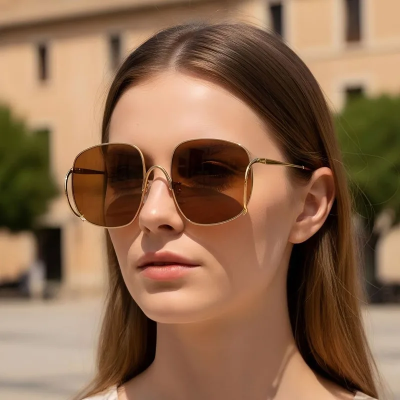 

2026 New Stylish Women's Sunglasses, Luxury Metal-frame Sunglasses, Street-style Personalized Glasses, High-end Men's Sunglasses