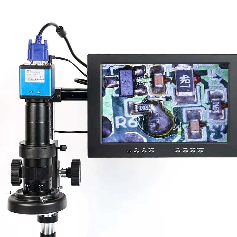 

HD Digital Microscope with CCD Camera Jewelry/Watch/Phone Repair & High-Precision Analysis for Industrial PCB Inspection,