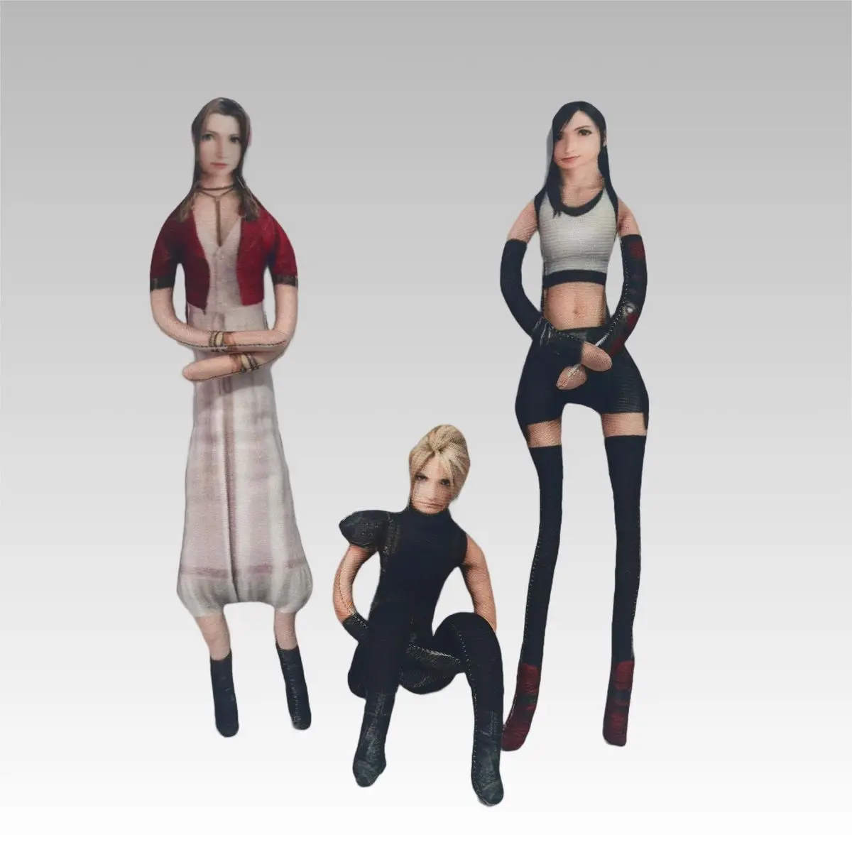 Anime Cloud Strife Tifa Lockhart bambola astratta scheletro incorporato figura modello di gioco anime da collezione