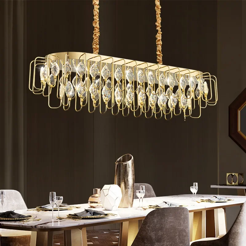 

DORIAN Modern Luxury Crystal Chandelier LED Fashion Creativity Living Room Restaurant Bedroom Villa Hotel Duplex Pendent Lamp