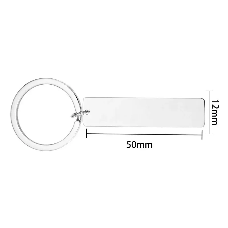 Engraved Customized Key Chains for Car  Plate Number Personalized Gift Key Chain Ring Men Women Minimalist Stainless Steel