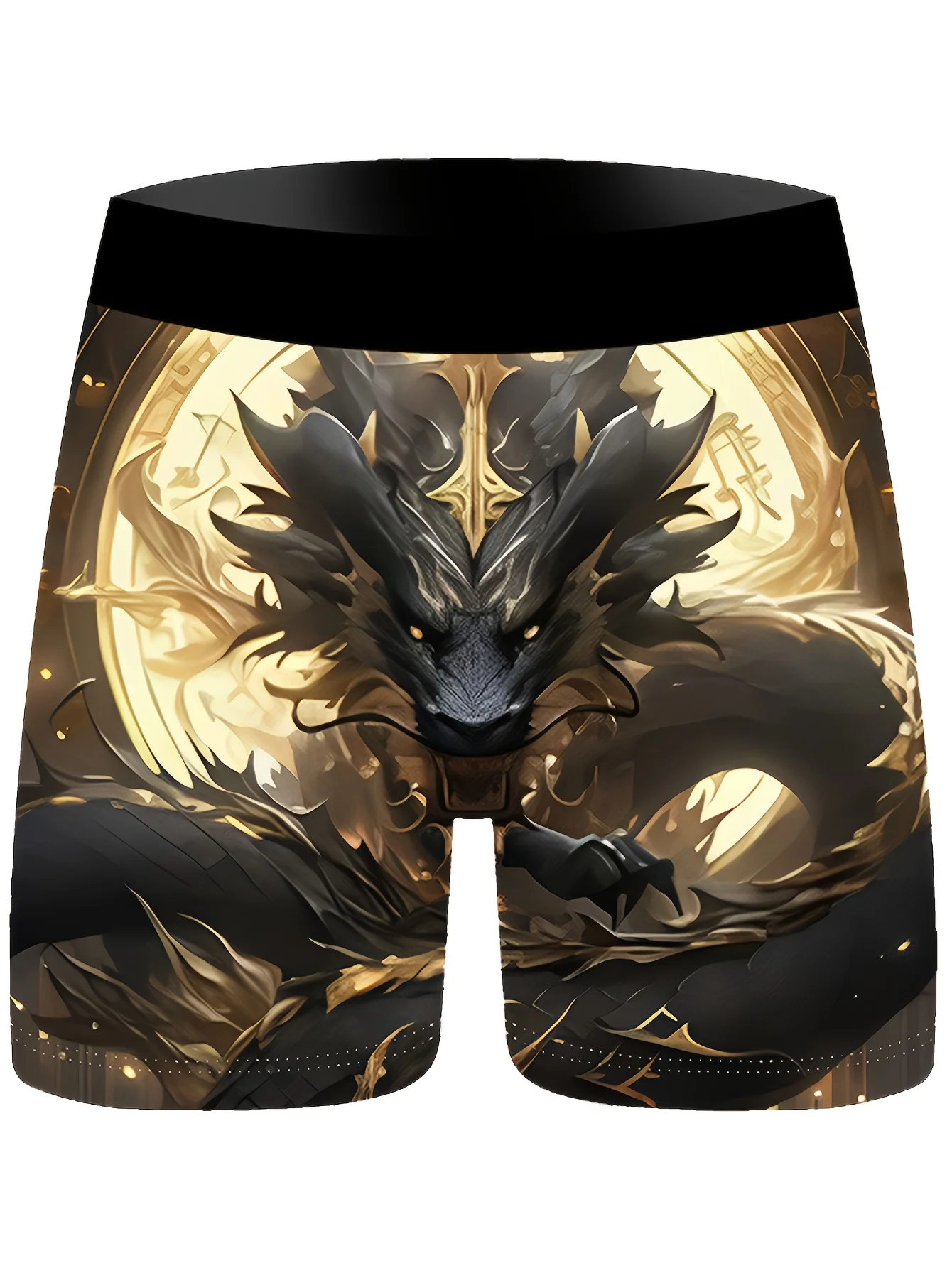 2026 Hot-selling New Summer Fashion Men's Cool Golden Dragon Sports Shorts Men's 3D Printed Breathable Shorts Large Size