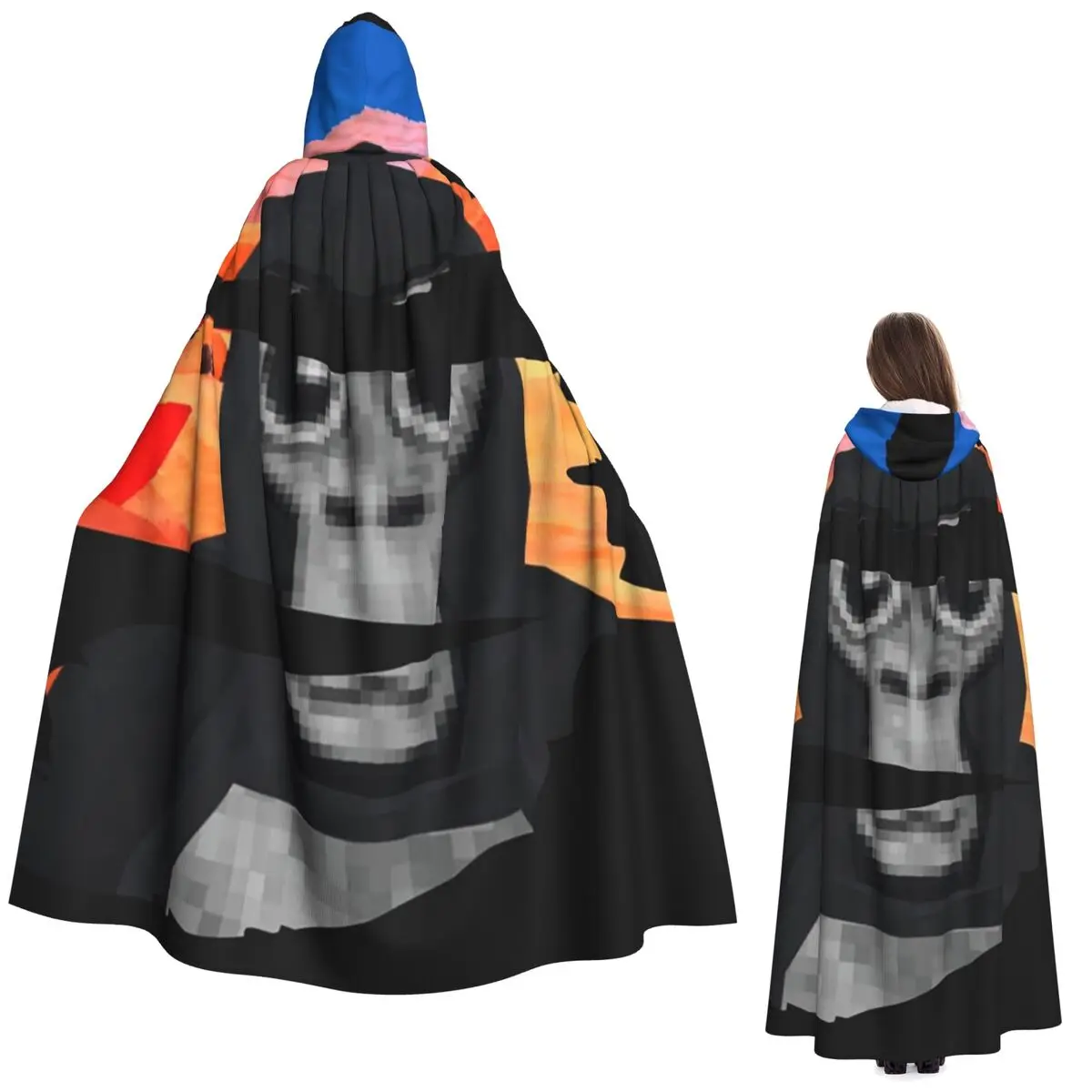 

Gorilla Tag Monkey Long Hooded Cloak Witch Medieval Costume Cosplay Cape HalloweenVampire Adult Unisex