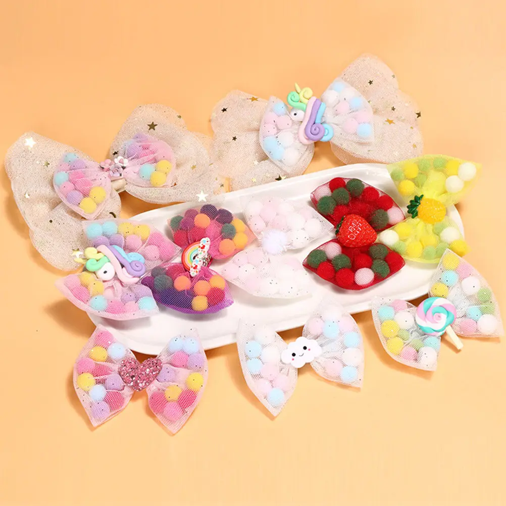

2Pcs Bowknot Hair Clips Colorful Mesh Hairpins for Girls Kids Party School Daily Wear Fashion Hair Accessories