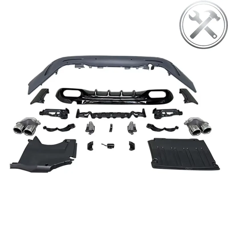 

W206 Upgrade C43 Style Full Body Kits C Class 2021-IN Auto Exterior Parts Front Bumper Grille Mod Accessories