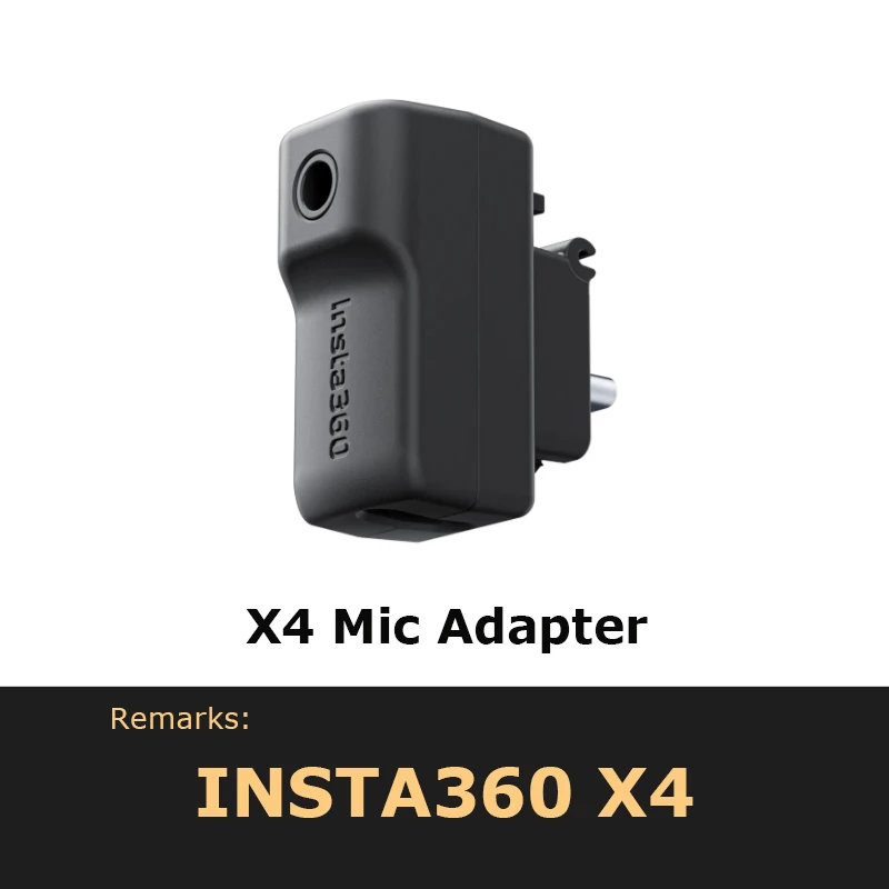 Insta360 Mic Adapter (For X3/X4/ACE PRO/ACE) - Official 360 Action Camera Accessory