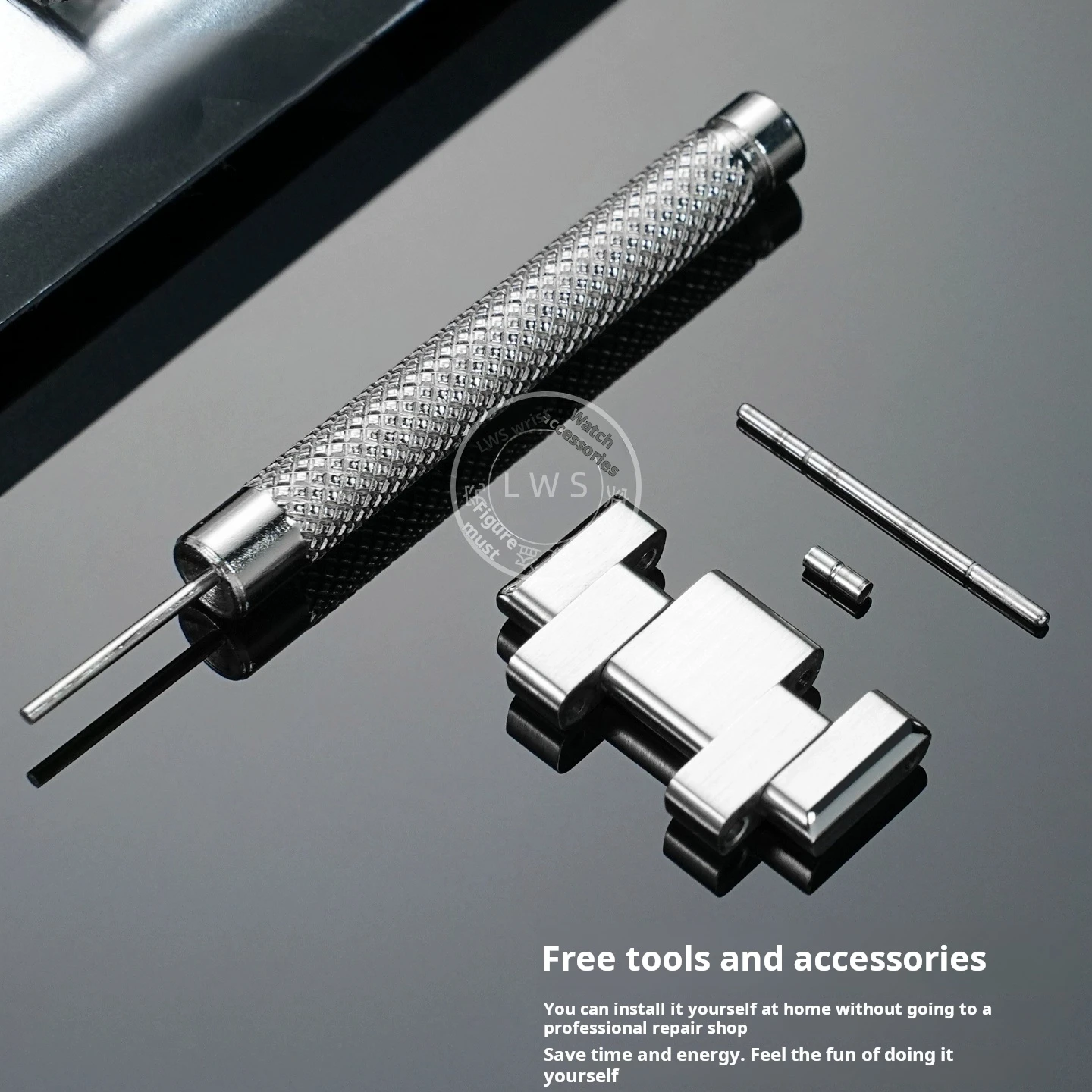 สายนาฬิกาสแตนเลสแบบยาวสำหรับนาฬิกา MAURICE LACROIX AIKON AI6008 AI6038 ของแท้ สายแบบต่อพ่วง อะไหล่เสริม