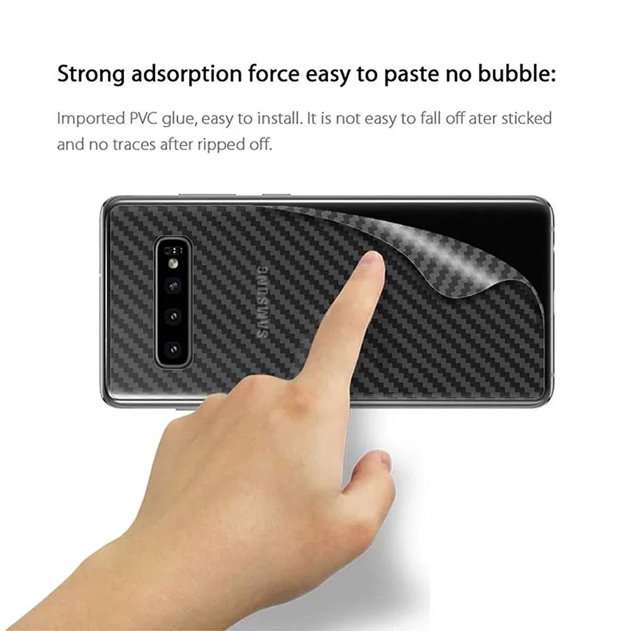 Back Carbon Fiber Screen Protector Film for Samsung Galaxy S22+ S21 S20 S10 Plus S23 Ultra A52s 5G A72 A51 A71 A50 M21 M31 M51