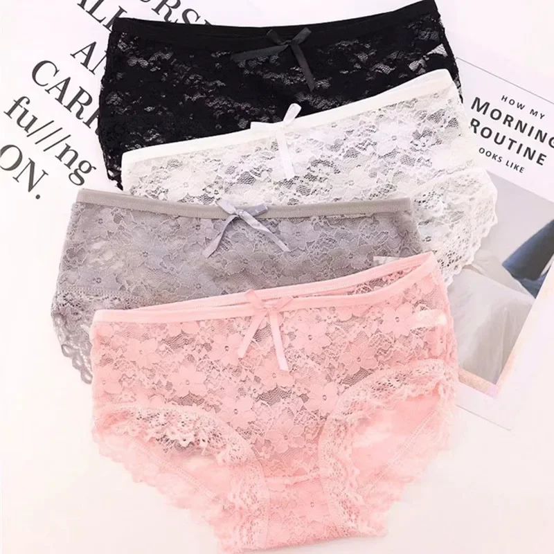 

5Pcs/Lot Women Lace Briefs Underwear Floral Children Girl Lace Short Panties for Briefs