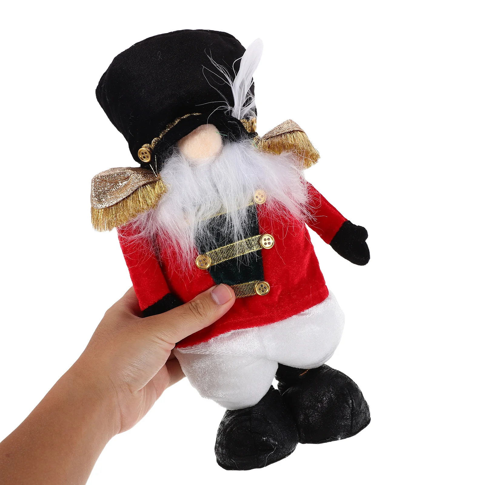 

Stretchable Faceless Nutcracker Soldier Standing Ornament Unique Christmas Table Decoration Holiday Faceless Nutcracker Display