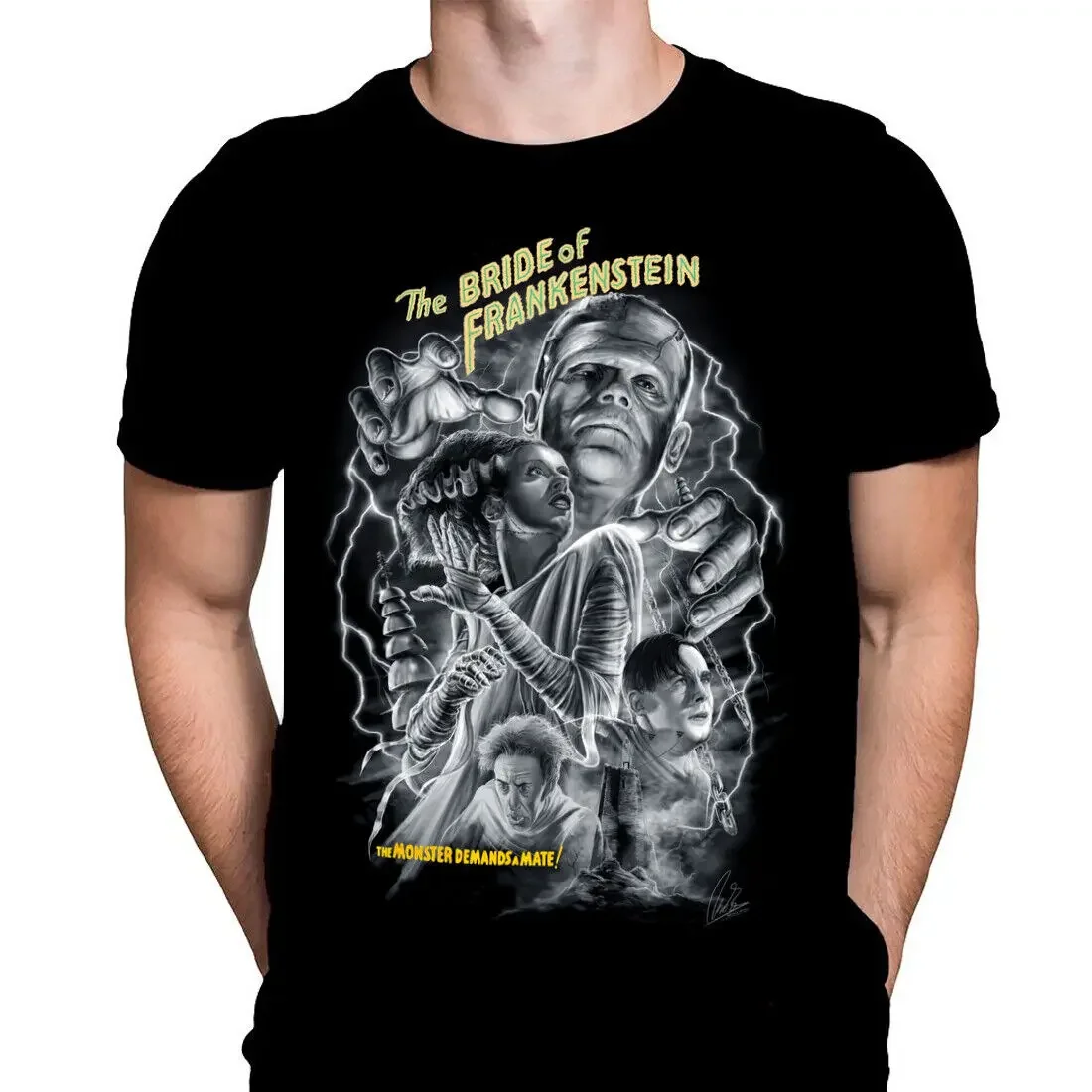 THE BRIDE Horror Movie Poster Art T Shirt Classic Monster Frankenstein