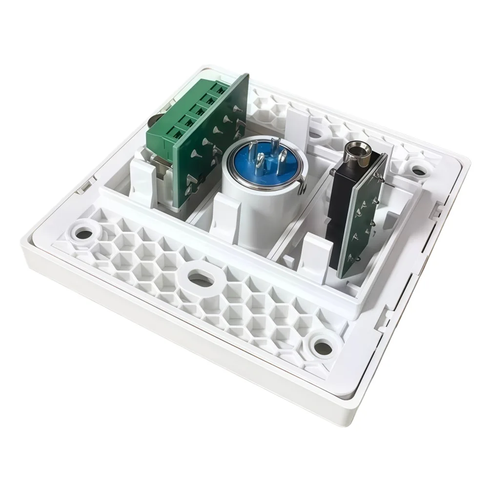 86mm * 86 Pro 6.35mm 3.5mm XLR XLR3pin 3RCA Female Home TV AV Wall Outlet Video Socket Face Plate White ABS