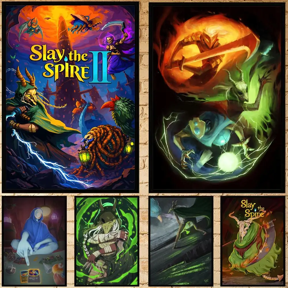 game Slay the Spire Poster Poster HD Waterproof Self-adhesive Art Print Wall Decor for Bedroom Living Room Gift