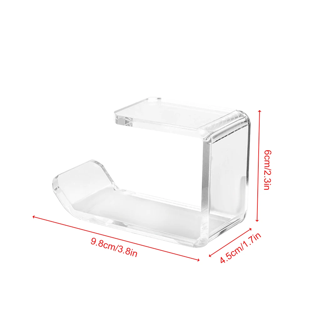 Support mural en acrylique auto-adhésif pour casque d'écoute, support de rangement pour écouteurs sous le bureau